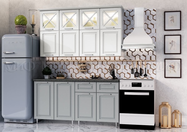 Кухонный Гарнитур Кармен New  №4 МДФ 1600 мм (Высота верхних ящиков 900 мм)