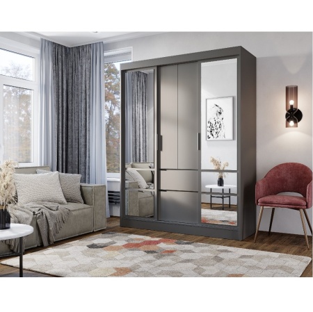 Шкаф-купе Симпл ШКК-06, графит