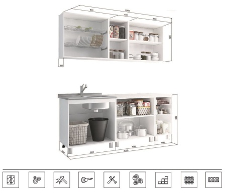 Готовая кухня Тифани 2.0 м