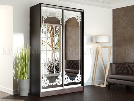 Шкаф-Купе Тринити-4 (Ш-1350 мм x В-2244 мм x Г-600 мм)/Разные Цвета