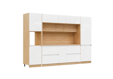 Кухня Карина №1 белый глянцевый / сонома