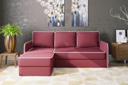 Диван угловой дельфин Энерджи бордовый