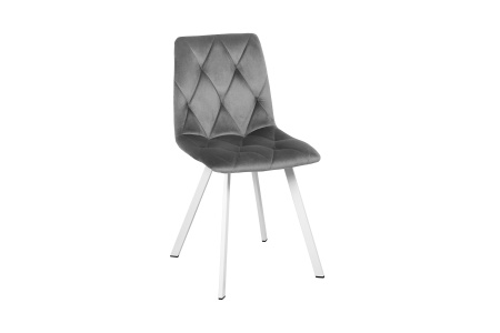 Стул обеденный Рокки-РФ серый / ножки белые