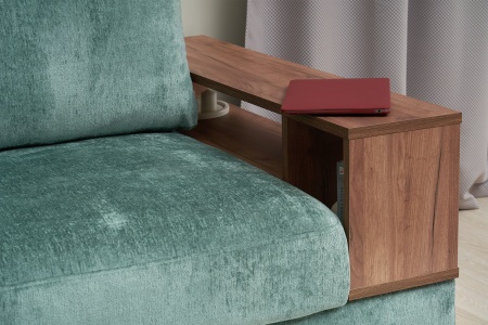 Диван п-образный пантограф Рон MODOOL XL с барами бирюзовый