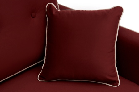 Диван еврокнижка Леон 3-х местный бордовый