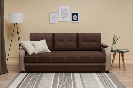 Диван еврокнижка Севилья коричневый