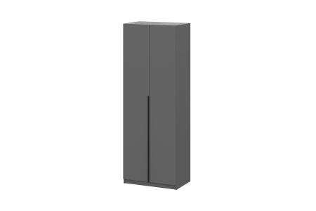 Шкаф 2-х створчатый с 5-ю полками и ящиками ШК-5 графит серый
