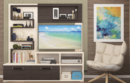 Гостиная Ирис (Ш-1530 x В-1560 x Г-400 мм)/Разные Цвета