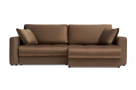 Диван угловой тик-так Монарх коричневый
