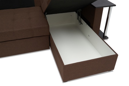 Диван угловой дельфин Атланта коричневый