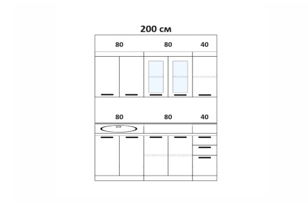 Кухня Олива 2.0м олива / венге
