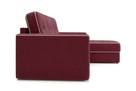 Диван угловой дельфин Берген бордовый