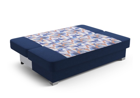 Диван еврокнижка Арвен темно-синий / принт Snow Denim