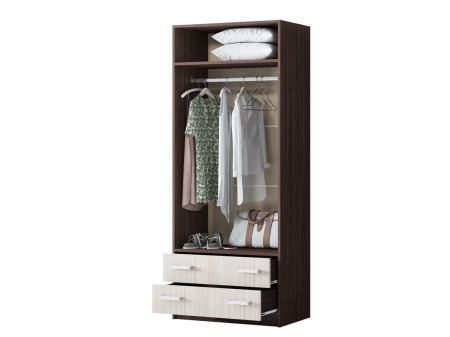 Шкаф Марокко 2-х Створчатый с Антресолью Распашной (Ш-800 х В-2020 х Г-520 мм)/Разные Цвета