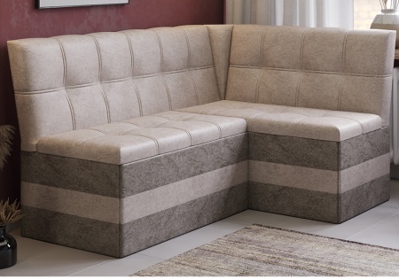Скамья угловая Оскар dark beige / latte