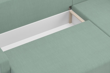 Диван угловой еврокнижка Мидгард светло-зеленый