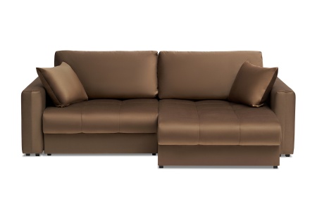Диван угловой тик-так Монарх коричневый