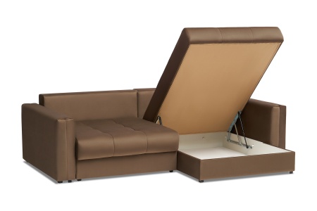 Диван угловой тик-так Монарх коричневый
