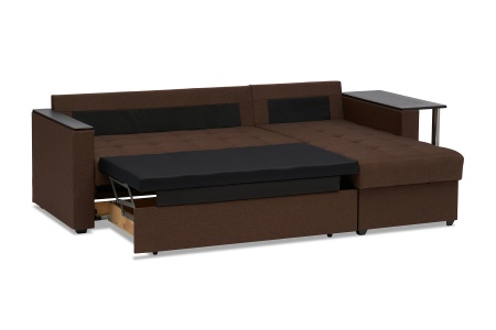 Диван угловой дельфин Атланта коричневый