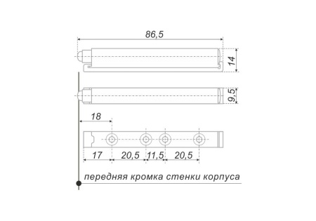 Выталкиватель БОЯРД AMF10 с PUSH механизмом