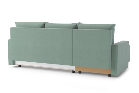 Диван угловой еврокнижка Мидгард светло-зеленый