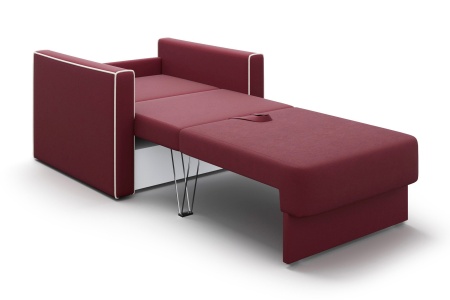 Кресло еврокнижка Леон бордовое