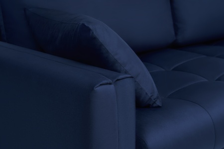 Диван угловой тик-так Монарх темно-синий