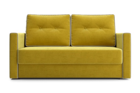 Диван еврокнижка Леон горчичный