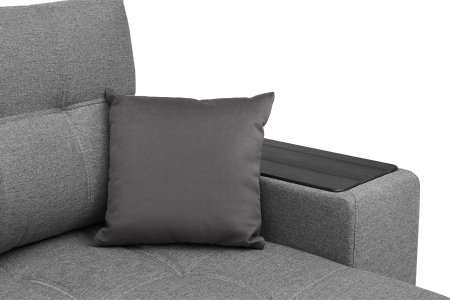 Диван угловой еврокнижка Рон 2.0 XL рогожка серая