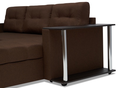 Диван угловой дельфин Атланта коричневый