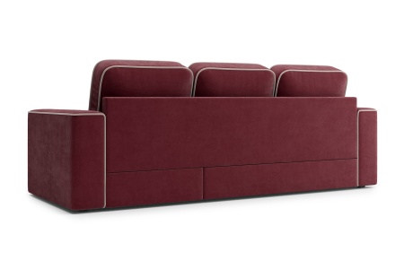 Диван угловой дельфин Берген бордовый