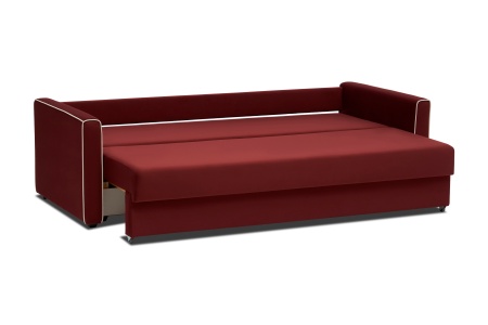 Диван еврокнижка Леон 3-х местный бордовый
