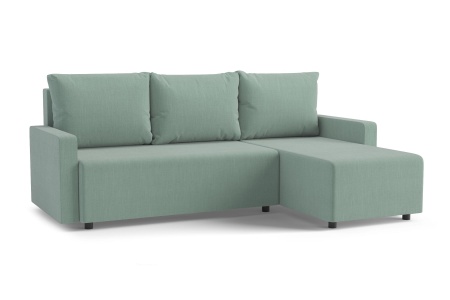 Диван угловой еврокнижка Мидгард светло-зеленый