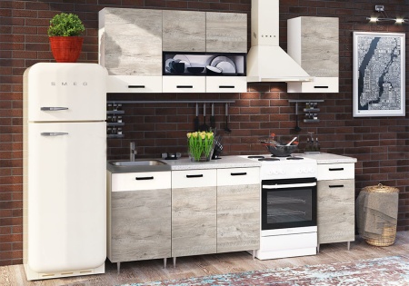 Кухня Рио 1.7 м дуб крафт светлый