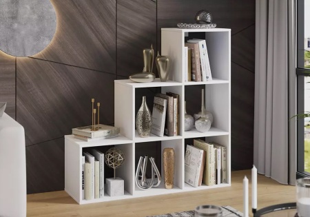 Стеллаж Денвер-2 белый текстурный