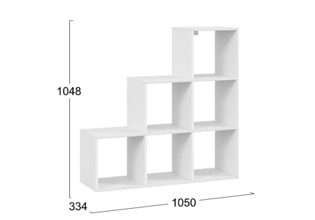 Стеллаж Денвер-2 белый текстурный