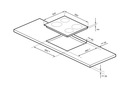 Электрическая варочная поверхность MILLEN MЕH 602 BL