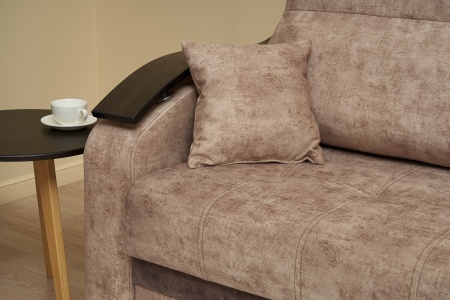 Диван угловой тик-так Милан бежевый / коричневый