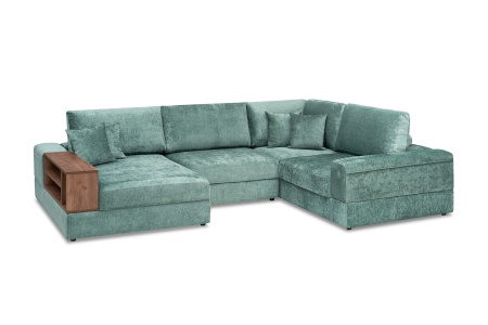 Диван п-образный пантограф Рон MODOOL XL с баром бирюзовый